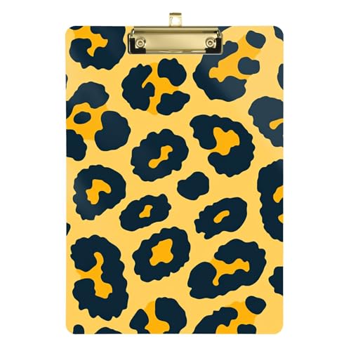 Klemmbrett mit Leopardenmuster, goldfarben, schwarz, A4, mit Rückseite, transparent, für Fußball, LKW-Fahrer, Tabla Para, Escribir, Größe 22,9 x 30,5 cm Klemmbrett mit Leopardenmuster, goldfarben, schwarz, A4, mit Rückseite, transparent, für Fußball, LKW-Fahrer, Tabla Para, Escribir, Größe 22,9 x 30,5 cm von Amooorous