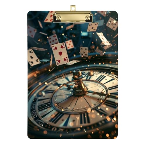 Poker-Tarot Astrologie Slim Klemmbrett Fall Standard Loch für Hausaufgaben Größe 9 x 12 von Amooorous