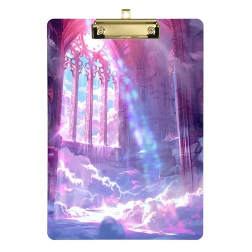 Purple Temple Light Klemmbrett-Haken, transparent, für Pflegestudenten, Größe 22,9 x 30,5 cm von Amooorous