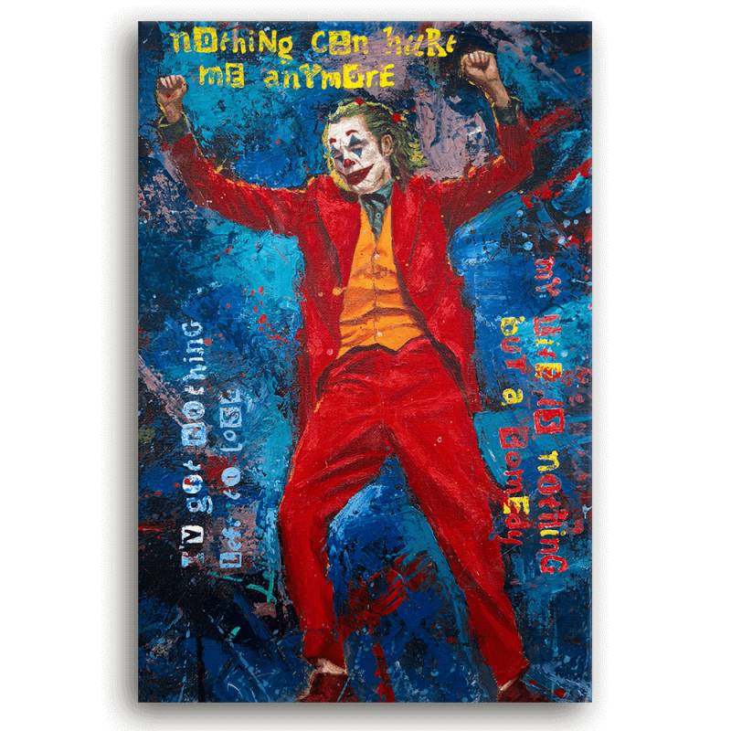 Leinwandbild - JOKER - NOTHING CAN HURT ME ANYMORE - LIMITED EDITION von Amos