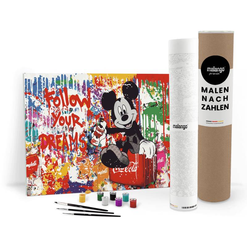 Malen nach Zahlen - MICKEY MEETS BANKSY - FOLLOW YOUR DREAMS - LIMITED EDITION von Amos