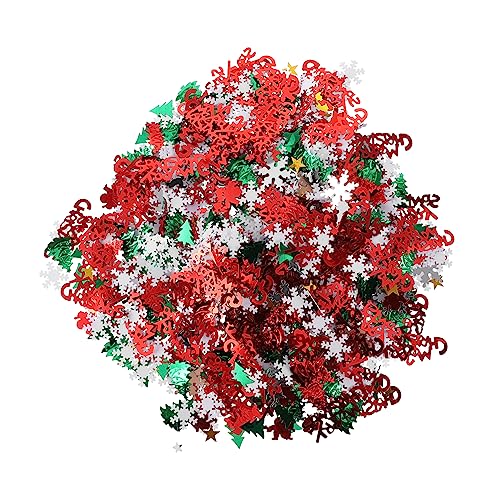 Amosfun 1 Satz Brief Konfetti Partytisch Konfetti Weihnachtsparty-Dekoration komfetti weihnachtsbaumdeko Partyzubehör glänzendes Tischkonfetti- Weihnachtsschneeflockenkonfetti Plastik von Amosfun