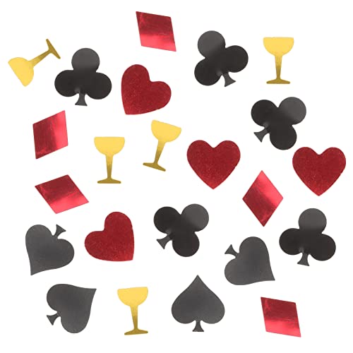 Amosfun 1 Packung Poker-Konfetti Kartenautomat Hochzeitskonfetti Konfetti-Herzen party sachen party supplies hochzeitsdeko Konfetti zum Thema Las Vegas party dekoratives konfetti Plastik von Amosfun