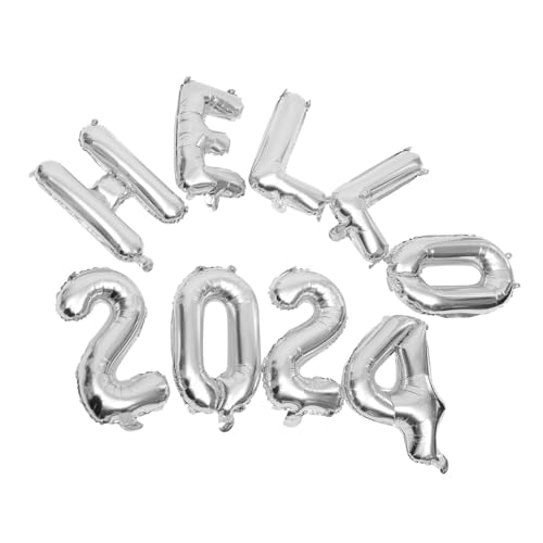 Amosfun 1 Satz 2024 Partyballons Ballon Für Erwachsene Tischdekoration Aus Ballons Klasse Von 2024 Dekorationen Schweben Girlande Folienballons Ballonbogen-kit Neonballons Aluminiumfolie von Amosfun