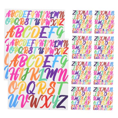 Amosfun 1 Satz Buchstabenaufkleber Aus Vinyl Alphabet-aufkleber Für Kinder Plakatbuchstaben Selbstklebend Scrapbook-buchstaben-aufkleber Bunte Buchstabenaufkleber Pvc 10 Blatt von Amosfun