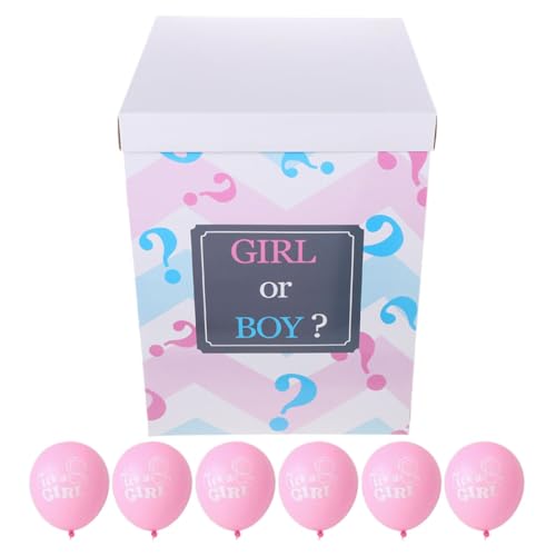 Amosfun 1 Satz Dekorationen Für Die Babyparty Es Ein Jungenballon Großer Gender-enthüllungsballon Globos Für Babyparty-mädchen Geschlecht Offenbaren Ballonbögen Es Ballon Papier Rosa von Amosfun