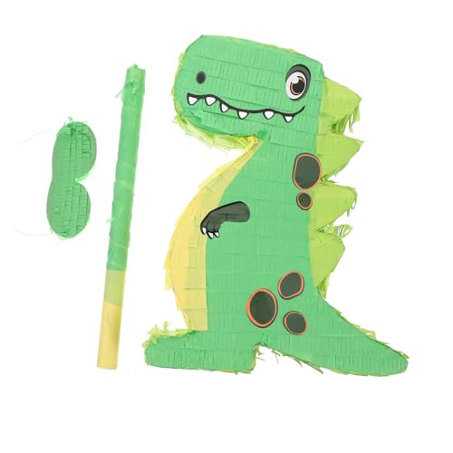 Amosfun 1 Satz Dinosaurier-pinata Große Piñata Dinosaurier-geburtstagsdekoration Pinata-gastgeschenke Halloween-geburtstagsdekorationen Kleine Piñata Für Kinder Pinata-stick Green Papier von Amosfun