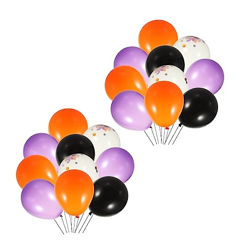 Amosfun 1 Satz Halloween-Ballon Rosa Ballonauto Neon Luftballons orange Luftballons halloween theme halloween luftballons Halloween-Latexballons einfarbige Luftballons Emulsion von Amosfun