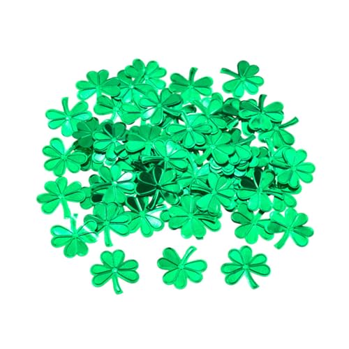 Amosfun 1 Satz Kleeblatt Konfetti grünes Konfetti Kleeblatt-Paillette St. Patrick Day Servietten Tischklee-Streusel schöafzimmerdeko tischdeko esstisch Partydekoration Konfetti Green von Amosfun