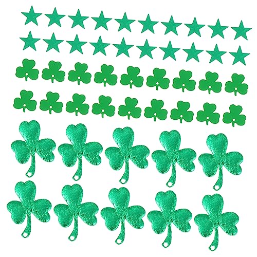 Amosfun 1 Satz Papiers chnitzel werfen papierschere decoupage partydekorationen papphefter st. Patricks Day Tischkonfetti Grün Tag Kleeblatt-Requisite Kleeblatt-Anhänger Schwamm Green von Amosfun