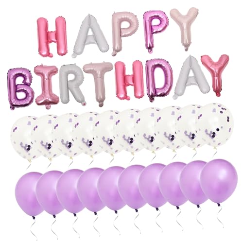 Amosfun Geburtstagsparty-dekorationen „happy Birthday“ Luftballons und Banner-set für Mädchenfeiern von Amosfun