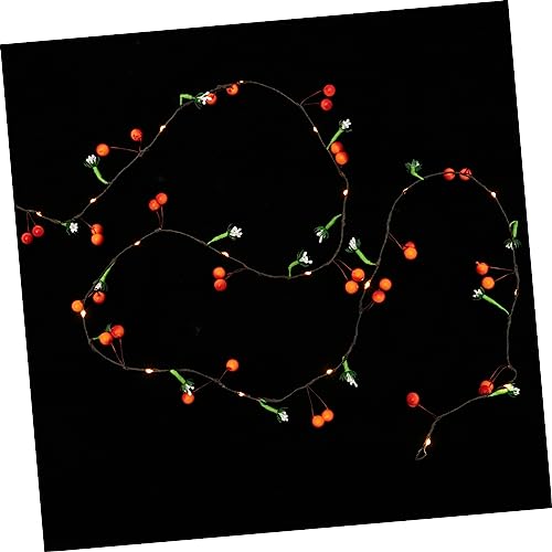 Amosfun 1 Stück Schnur Blütenknospe Frucht Lichterkette Lichterketten aus Weinreben Laterne LED Orange wandbeleuchtung wand beleuchtungen Wand dekoratives Licht Elektronisches Bauteil von Amosfun