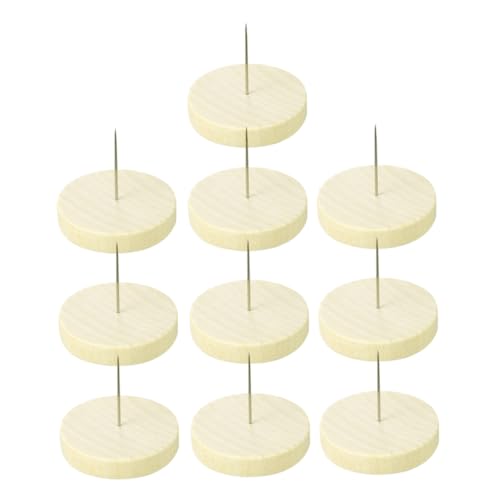 Amosfun 10 Satz -Ständer Filzständer Puppenständer Holzständer für Puppen Stützgestell für Modellpuppen Nadelpuppen-Displayhalter Figurenständer Puppenzubehör Holzsockel Metall Beige von Amosfun