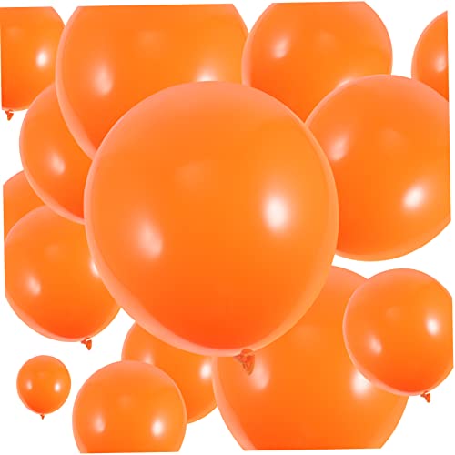 Amosfun 100St Oranger Ballon Gänseblümchen-Ballon verbrannte orangefarbene Luftballons Geburtstag Luftballons halloween luftballons halloween ballons Partyballons 12-Zoll-Ballons Emulsion von Amosfun