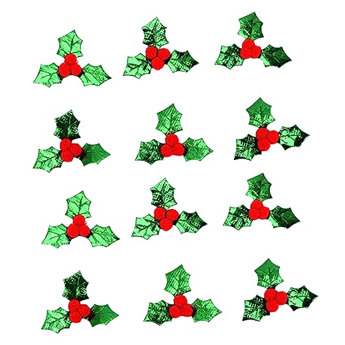 Amosfun 100St Weihnachtsblatt-Konfetti einzigartiges Konfetti Konfetti-Verzierungen grüne blätter dekor kinderzimmerdeko room decoration grünes Konfetti Foto-Requisiten Stoff Green von Amosfun