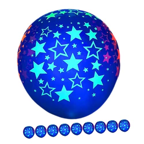 Amosfun 10St fluoreszierender Ballon große Luftballons wasserballon Neonballons Ballonstäbchen Blase ballon lichter ballonlicht Neon-Geburtstagsfeierdekorationen Layout-Requisiten Emulsion von Amosfun