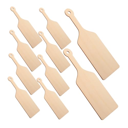 Amosfun 10St kleines Schneidebrett holzbrett holzplatte Holzgravur Küchenbrett holzbearbeitung bemalbare Schneidebretter schneidebrett selber machen leeres Schneidebrett DIY zubehör Beige von Amosfun