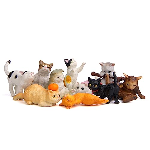 Amosfun 10er Set Katzenfiguren Aus üße Katzenornamente Für Dekoration Fotorequisiten Und Schreibtischgestaltung Ideal Für Katzenliebhaber Und Als von Amosfun