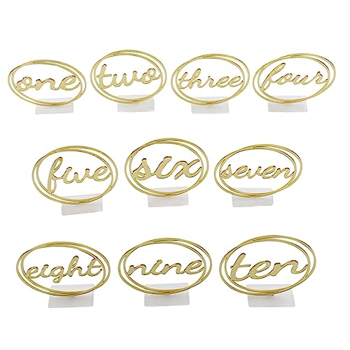 Amosfun 10st Acryl-sitz Nummer Goldene Acrylfarben Runder Esstisch Tischnummernschild Schilder Für Den Hochzeitstisch Tischnummer Für Den Hochzeitsempfang Goldene Tischnummern Mesa De von Amosfun