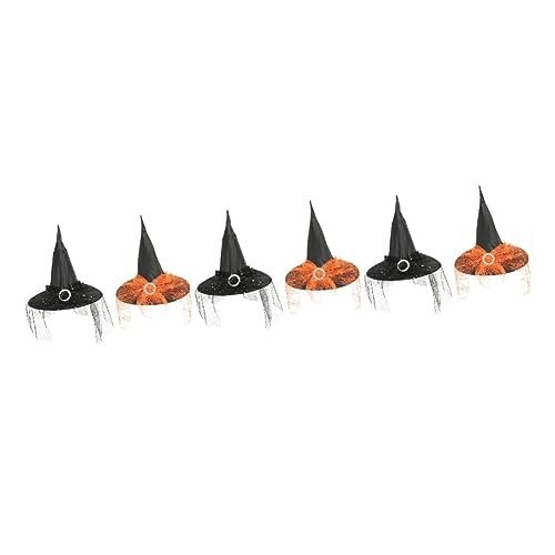 Amosfun 12 Stk Halloween-Hexenhut Halloweenkostüm Halloween-Party-Hexenhut Kinderkostüme halloween kopfschmuck halloween kopfbedeckung Halloween-Hutverzierung Cosplay-Kostüm Tuch von Amosfun