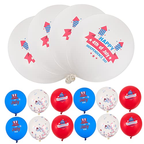 Amosfun 16st Ballon Zum Unabhängigkeitstag Girlande Feierballons Ballonbogenständer Ballon Für Den Unabhängigkeitstag Ballonbogen-kit Jubiläumsdekorationen Heliumtanks Für Ballons Emulsion von Amosfun