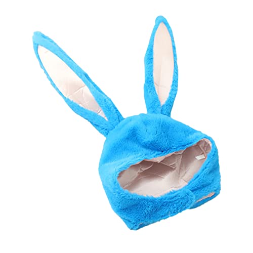 Amosfun 1Stk Hut mit Hasenohren Kostüm dummer Hut Hasenmütze zu Ostern Ostern-Partyhut Kaninchenhüte easter bunny costume Kaninchenohren Hut Neuheit Partyhut Osterhasenmütze Plüsch Blue von Amosfun