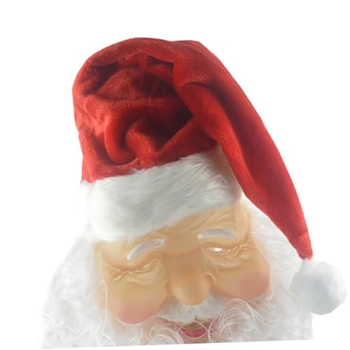 Amosfun 1Stk Nikolausmütze Maske halloween masken halloweenmasken christmas decor weihnachtstag santa cosplay liefert Halloween-Maskerade-Maske Weihnachtsdekoration Weihnachtsmann-Maske von Amosfun