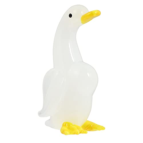 Amosfun 1pc Glas Gans Ornament Weiße Gans Dekorative Tier Schmuck Für Home Office Decor von Amosfun