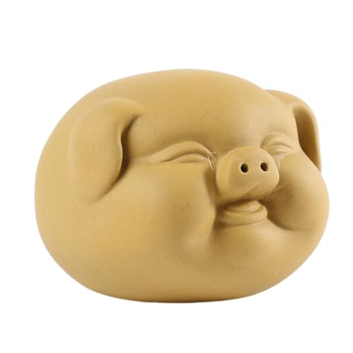 Amosfun 1Stk Ornamente büroradio offic Home Decor Tea verkleidung Lichthausdekorationen für zu Hause Alligator Tiere Wolf chai Büroschmuck Tee-Haustier- Keramik Yellow von Amosfun