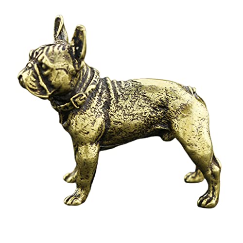 Amosfun 1Stk Ornamente tierische Cracker Gnom Zwerge Plüsch Hundespielzeug Puzzle Teepet-Dekoration Kupfer-Tierfigur Kupfer-Tier-Ornament antikes Teehaustier antike Kunstgegenstände Golden von Amosfun