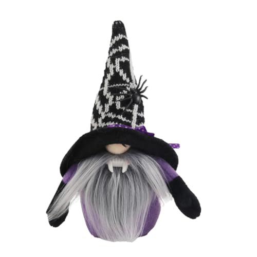 Amosfun 1Stk gesichtslose Puppe zarte Puppe Halloween-Zwerg-Ornamente schwarzer Gnom Halloween Kleidung Halloween Outfit weihnachtsdeko dekorative Puppe Stoffpuppe Baumwolle Black von Amosfun