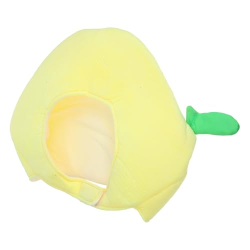 Amosfun 1stk Zitronenhaube Karneval Plüschmütze Zitronenhüte Festival Casquette Fruchtkopfkostüm Partyhut Zitrone Kostüm Party-Cosplay-Hut Lustiger Zitronenhut Kappe Yellow Kurzer Plüsch von Amosfun