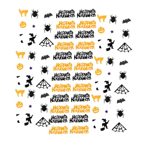 Amosfun 2 Packungen Halloween-aufkleber Halloween-konfetti-requisiten Halloween Tischdekoration Dekorationszubehör Für Halloween-partys Halloween-glitzerkonfetti Spinnen Konfetti Plastik von Amosfun