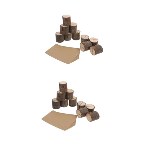 Amosfun 2 Sätze Baumstumpf-notizhalter Tischkartenhalter Für Hochzeiten Rustikale Tischnummernhalter Visitenkarten-schreibtisch-display Tischkartenhalter Hochzeit Gruß Stehen Brown Holz von Amosfun