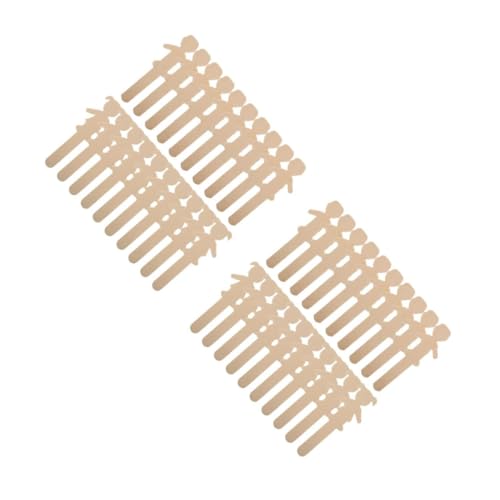 Amosfun 2 Sätze Junge Mädchen DIY Bastelsets Dekoration Holzfiguren Bastelsets Für Holz Dekorationen Dekorationsset Für Ornamente Holzornamente Beige 20 Stück * 2 von Amosfun