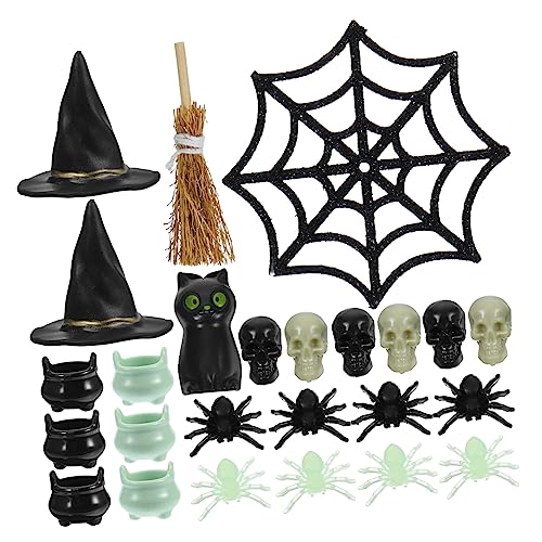 Amosfun 2 Sets Miniatur Spielzeug Halloween Miniaturen Bulk Miniaturen Bulk Spielzeug Spinnen Miniaturen Miniatur Halloween Figuren Miniatur Hauszubehör Halloween von Amosfun