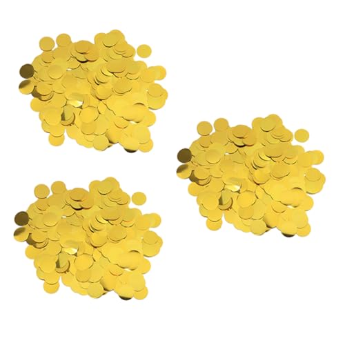 Amosfun 2 Stück 3 Konfetti komfetti Tischdekoration hochzeitstruhe party geschenkkartons Hochzeitsdekoration goldene Pailletten Punkt Golddekor Romantische Partydekoration Papier von Amosfun