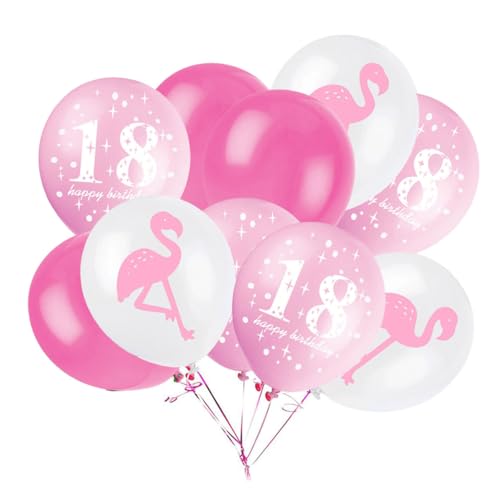 Amosfun 20 Stück Große Rosa Latex Luftballons Für Den 18 Geburtstag Flamingo Perfekte Dekoration Für Partys Gastgeschenke Und Besondere Anlässe Aufblasbar Und von Amosfun