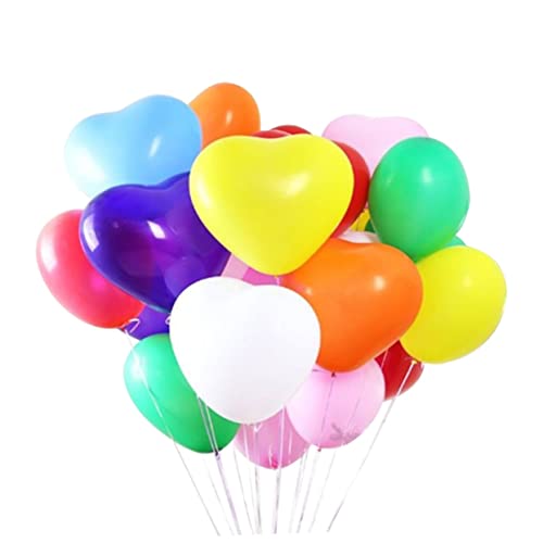 Amosfun 20 Stück Herz Latexballons 10 Zoll Verschiedenen Farben Perfekte Partydekoration Für Geburtstag Taufe Hochzeiten Und Besondere Anlässe Leichte Gummiballons Für Kreative von Amosfun