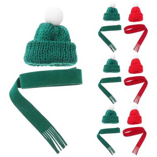 Amosfun 20 Stück Niedliche Strickmützen und Schals für Diy Weihnachtsdekorationen Puppen Flaschenstopfen und Festtagsprojekte in Klassischem Amosfun 20 Stück Niedliche Strickmützen und Schals für Diy Weihnachtsdekorationen Puppen Flaschenstopfen und Festtagsprojekte in Klassischem von Amosfun