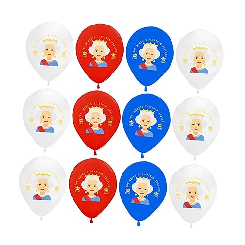 Amosfun 20-Teiliges Set Ballon der britischen Königin Ballonbogenständer Dekorationen Jubiläumsballons Latexballons für Jubiläumsfeiern Luftballons für britische Party festlicher Ballon von Amosfun