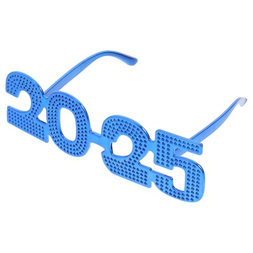 Amosfun 2025 Brille Lustige Brille party zubehör Partyzubehör für Silvester 2025 Silvesterbrille Weihnachtsdekorationen Partydekorationen für das neue Jahr Neujahrsparty-Brillen Abs von Amosfun