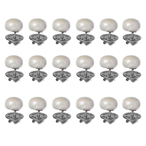 Amosfun 20pcs Brosche Knöpfe Pearl Shirt Buttons Vertuschen Button Pin Kleine Verhindern Versehentliche Exposition Tasten für Kleidung Kleid Lieferungen Farbe 2 von Amosfun