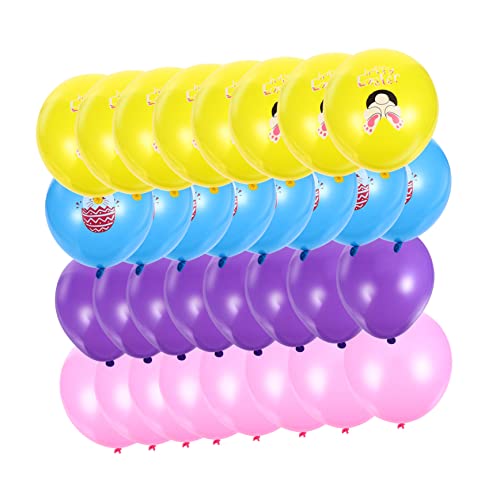 Amosfun 24 Stk Osterballons wandverkleidung wand polsterung ballongas leichte Luftballons Ballons für Ballontiere Neon Ballons für Partys bedrucken Ballons zum Bedrucken von Hasen Emulsion von Amosfun