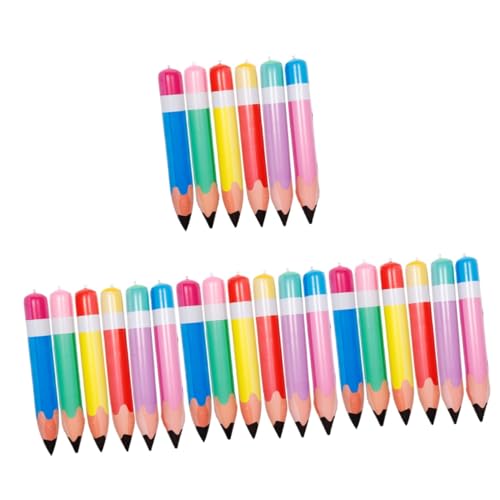 Amosfun 24 Stück Aufblasbarer Bleistift Schulparty Jumbo Bleistift Lustige Bleistift Spielzeuge Aufblasbares Bleistift Spielzeug Großes Bleistift Dekor Aufblasbarer von Amosfun