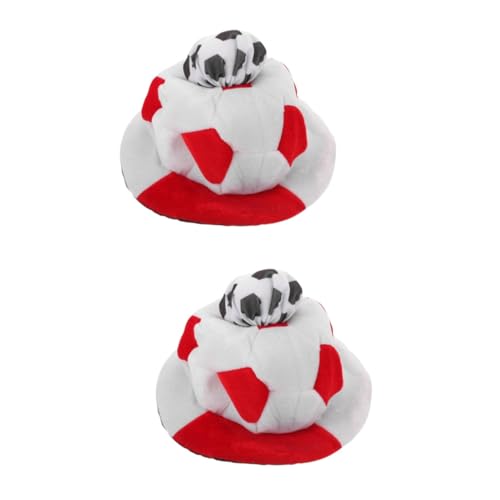 Amosfun 2St Fußballmütze football cap sporty cap Hut-Dekor lustiger Sporthut Fußballspielhut Partyhut aus Filz Fußball-Jubelhut Fußball-Fans-Hut-Requisite fußballhut dekor Wolle von Amosfun