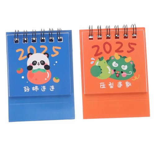 Amosfun 2St Mini-Kalender-Notizblock tischkalender kleiner kalender Tischdeko trocken abwischbarer Kalender Desktop-Dekorationen Schreibtischaccessoires für Frauen Desktop-Kalender Papier von Amosfun