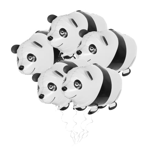 Amosfun 2st Luftballons Mit Nutztieren Kuh Ballons Pferdeballon Aufblasbare Ente Panda-luftballons Entenballons Panda Folienballon Wandelnder Tierballon Ballonpumpe Aluminiumfolie von Amosfun