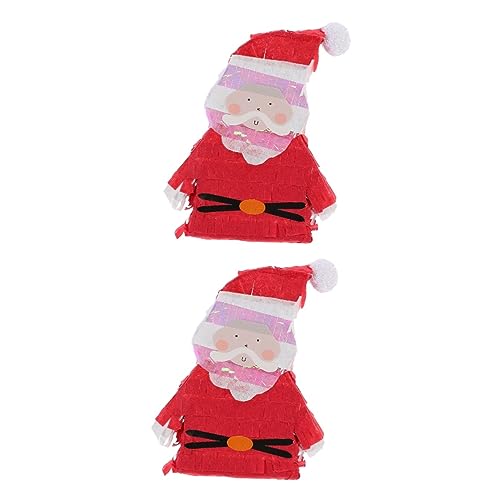 Amosfun 2st Weihnachtspinata Geschenkartikel Für Weihnachtsfeiern Weihnachtssocken Dekoration Weihnachten Santa Pinata Weihnachtsdekorationen Kinder Dekor Kinder Mini-spielzeug Papier Rot von Amosfun