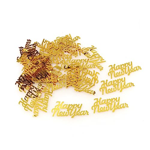 Amosfun 3 Packungen Frohes Neues Jahr Konfetti Weihnachtstisch Konfetti Dekor Party Konfetti Party-pailletten-konfetti Konfetti Für Die Party Silvester Konfetti Partyzubehör Golden Harz von Amosfun